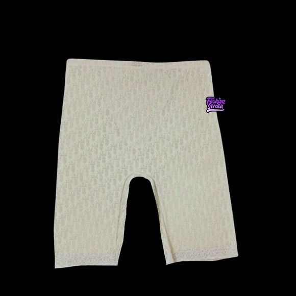 Dior Other - Dior 80’s Vintage Monogram Logo Nude Beige Biker Lingerie Girdle Shorts